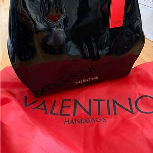 Mario Valentino Black Patent Tote